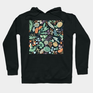 Fruit & Leaf Pattern Hoodie